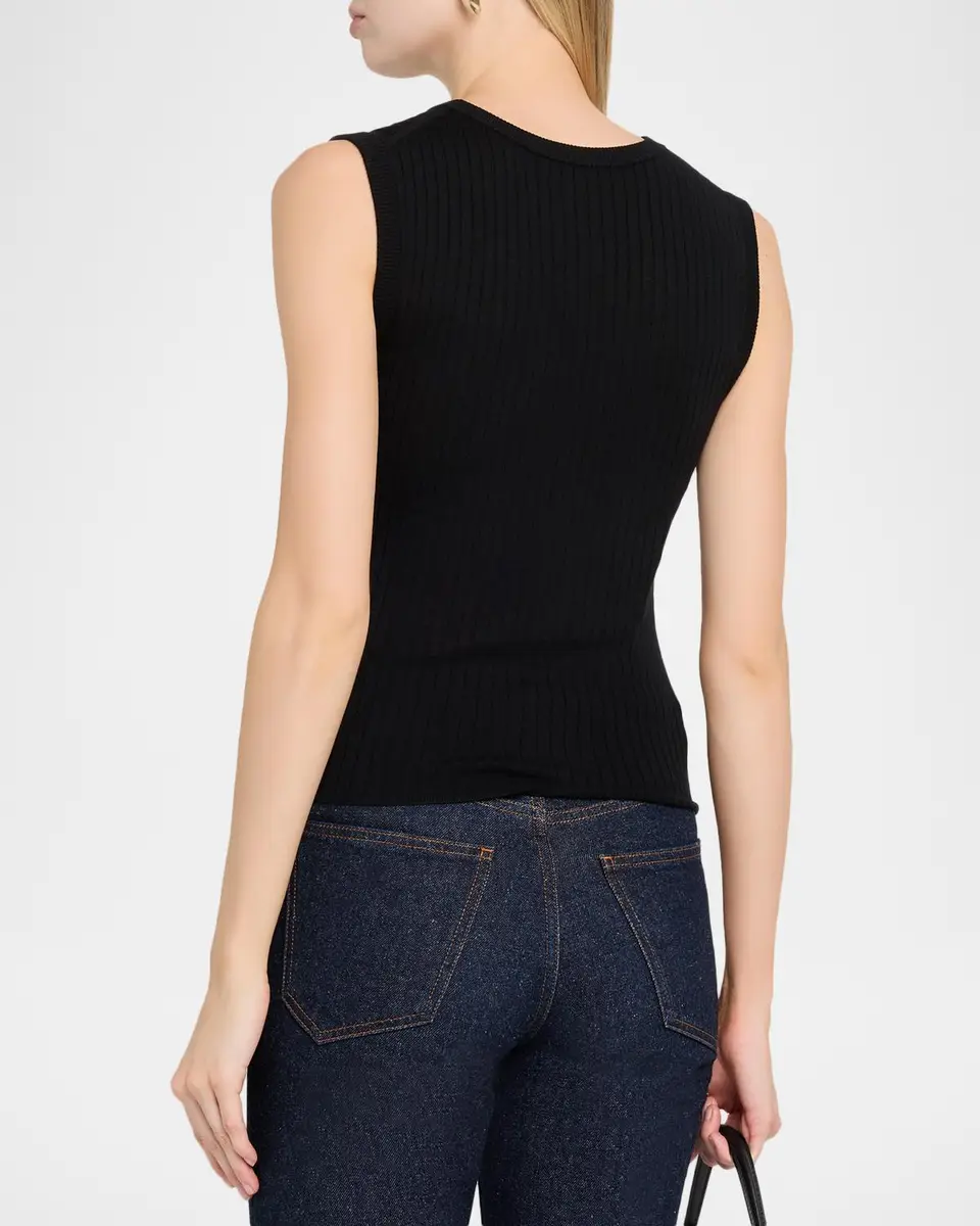 A.L.C. Mick Ribbed Wool-Blend Top | Thumbnail 3 A.L.C. Mick Ribbed Wool-Blend Top | Thumbnail 3