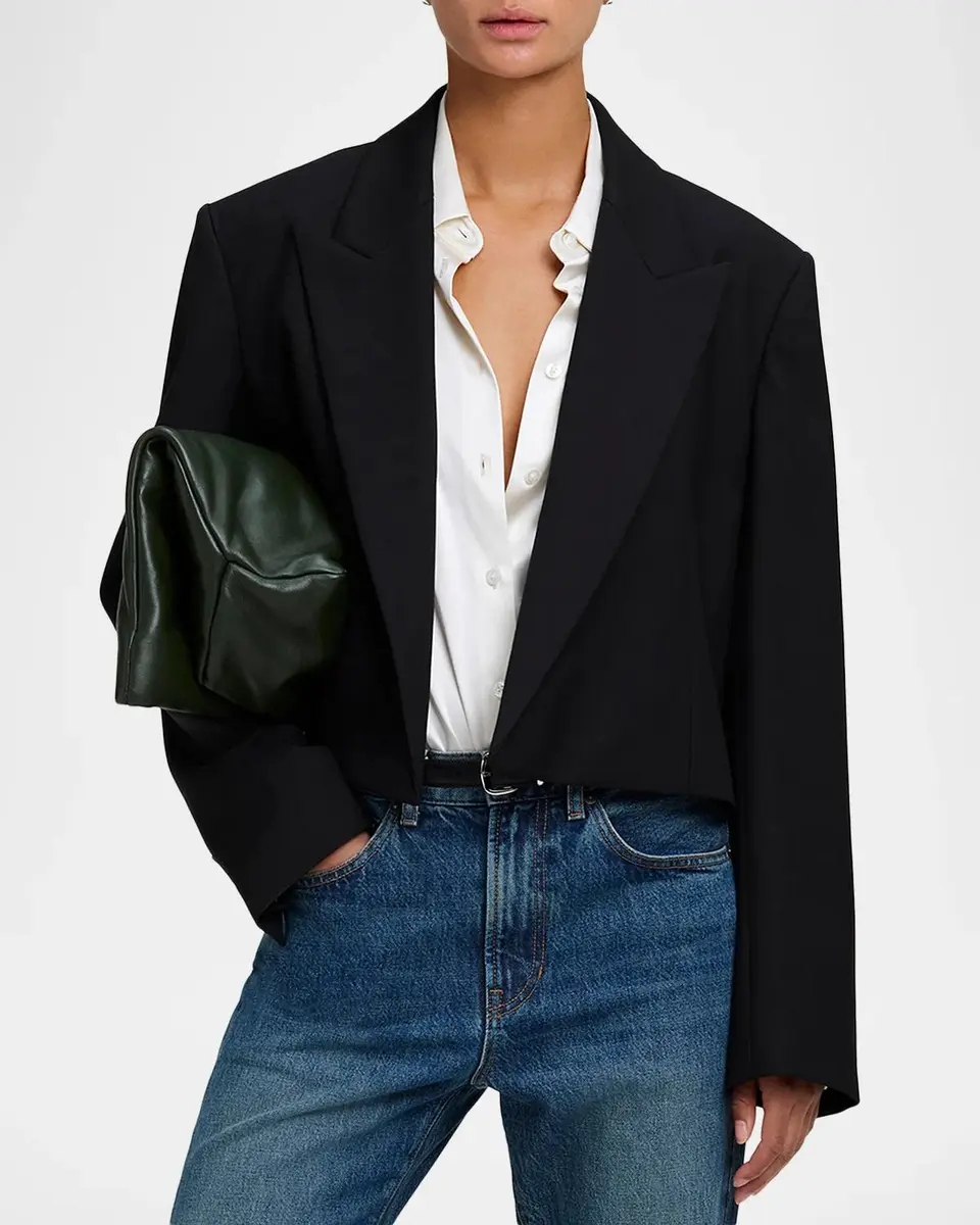 A.L.C. Cass Cropped Peak-Lapel Jacket | Thumbnail 4 A.L.C. Cass Cropped Peak-Lapel Jacket | Thumbnail 4