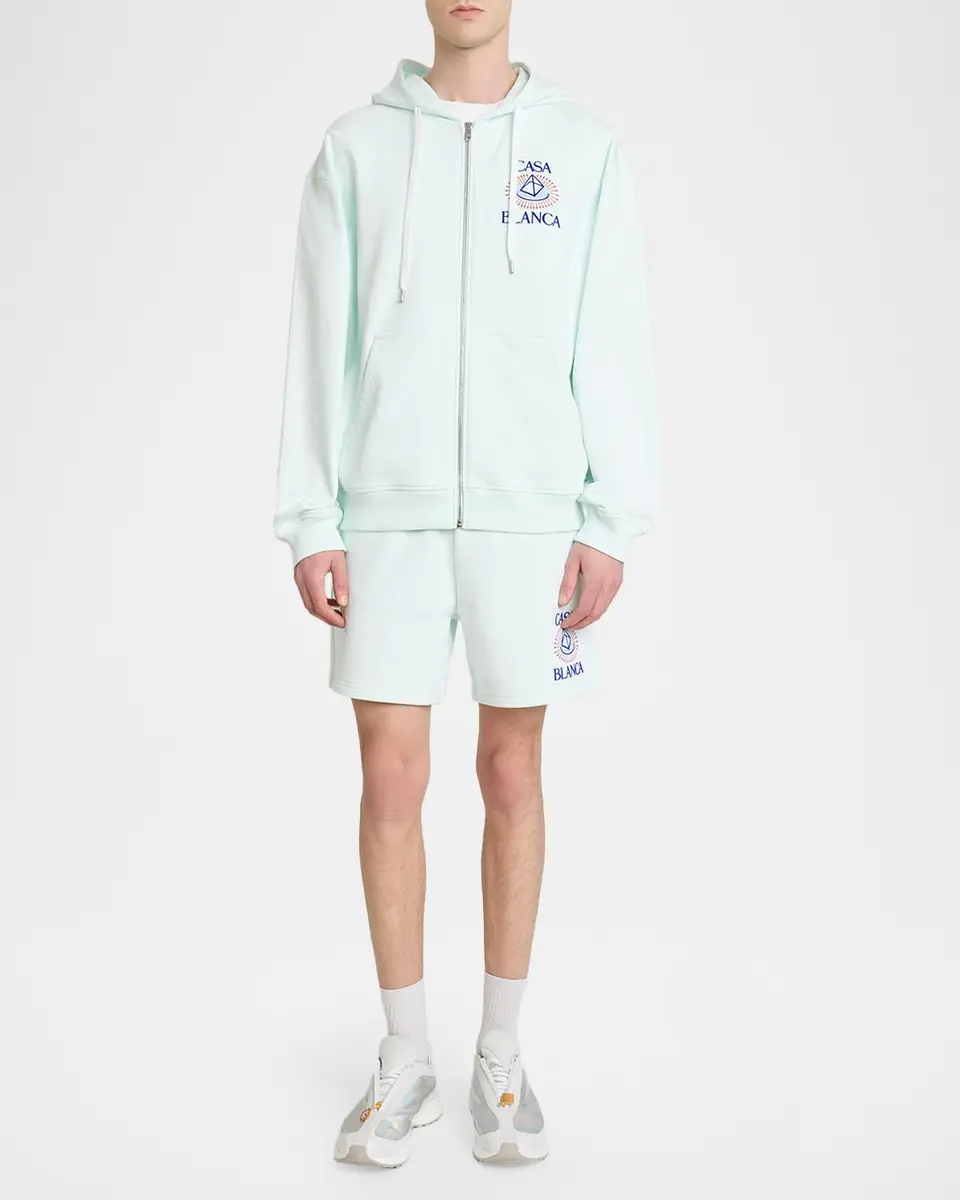 Casablanca Men's Graphic Cotton Zip-Front Hoodie | Thumbnail 2