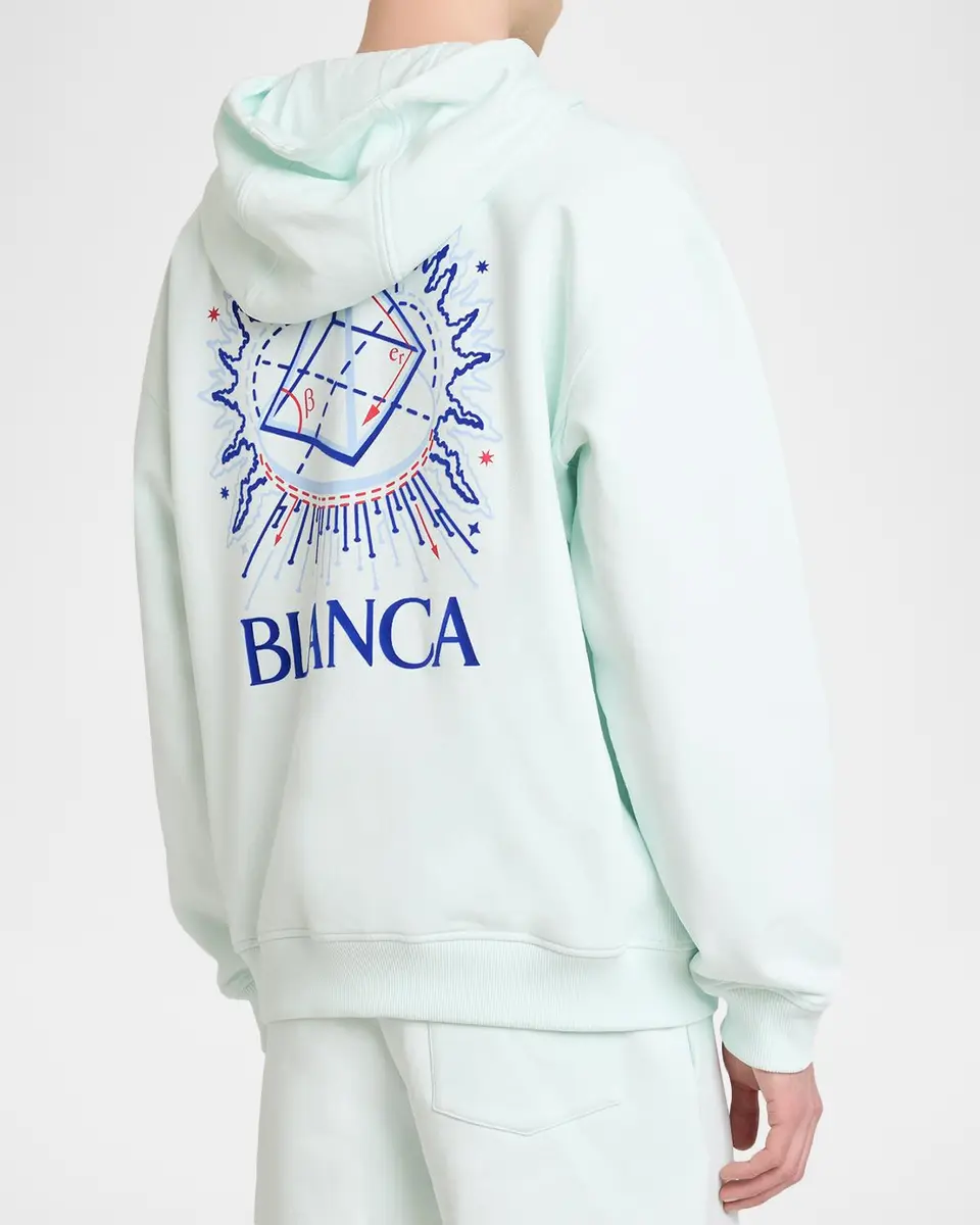 Casablanca Men's Graphic Cotton Zip-Front Hoodie | Thumbnail 3