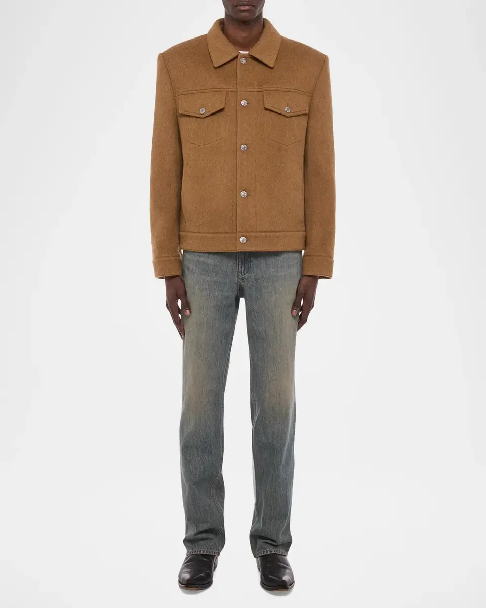 Helmut Lang Men's Wool Trucker Jacket | Thumbnail 2 Helmut Lang Men's Wool Trucker Jacket | Thumbnail 2