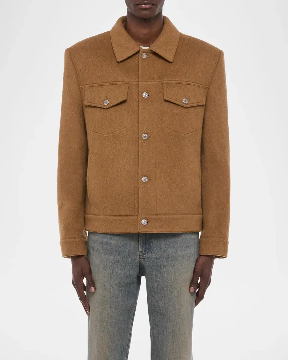 Helmut Lang Men's Wool Trucker Jacket | Thumbnail 4 Helmut Lang Men's Wool Trucker Jacket | Thumbnail 4
