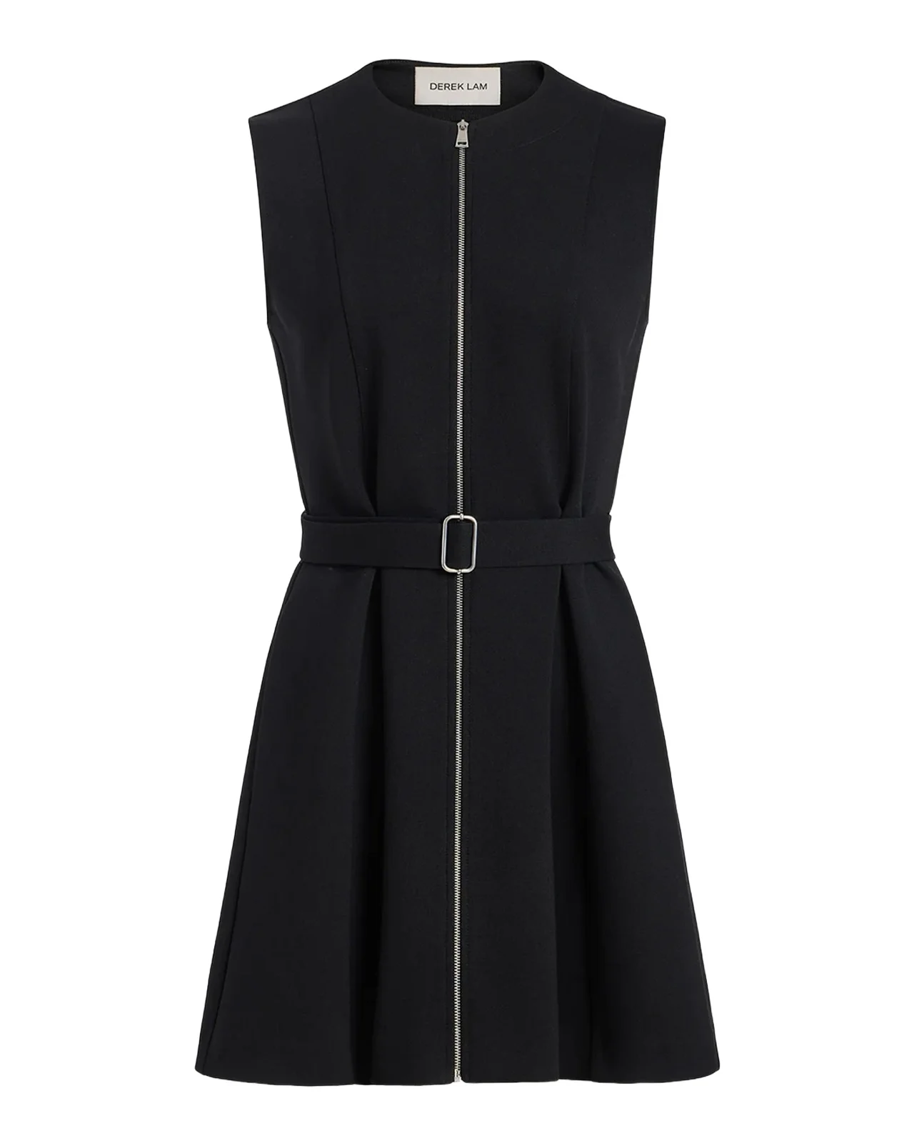 DEREK LAM 10 CROSBY Deeda Ponte Zip-Front Mini Dress