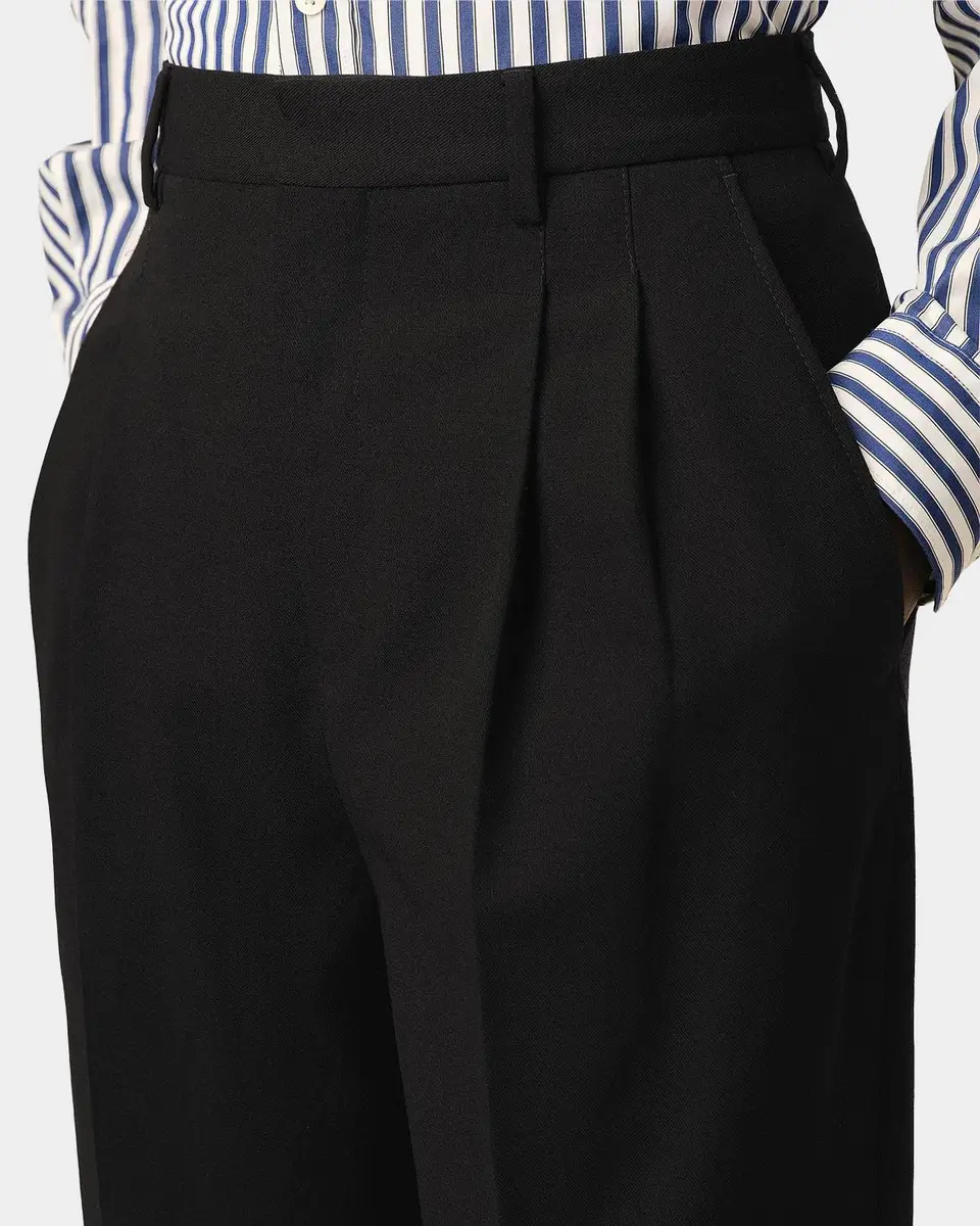 AMI PARIS Zuit Wool Two-Pleat Trousers | Thumbnail 3