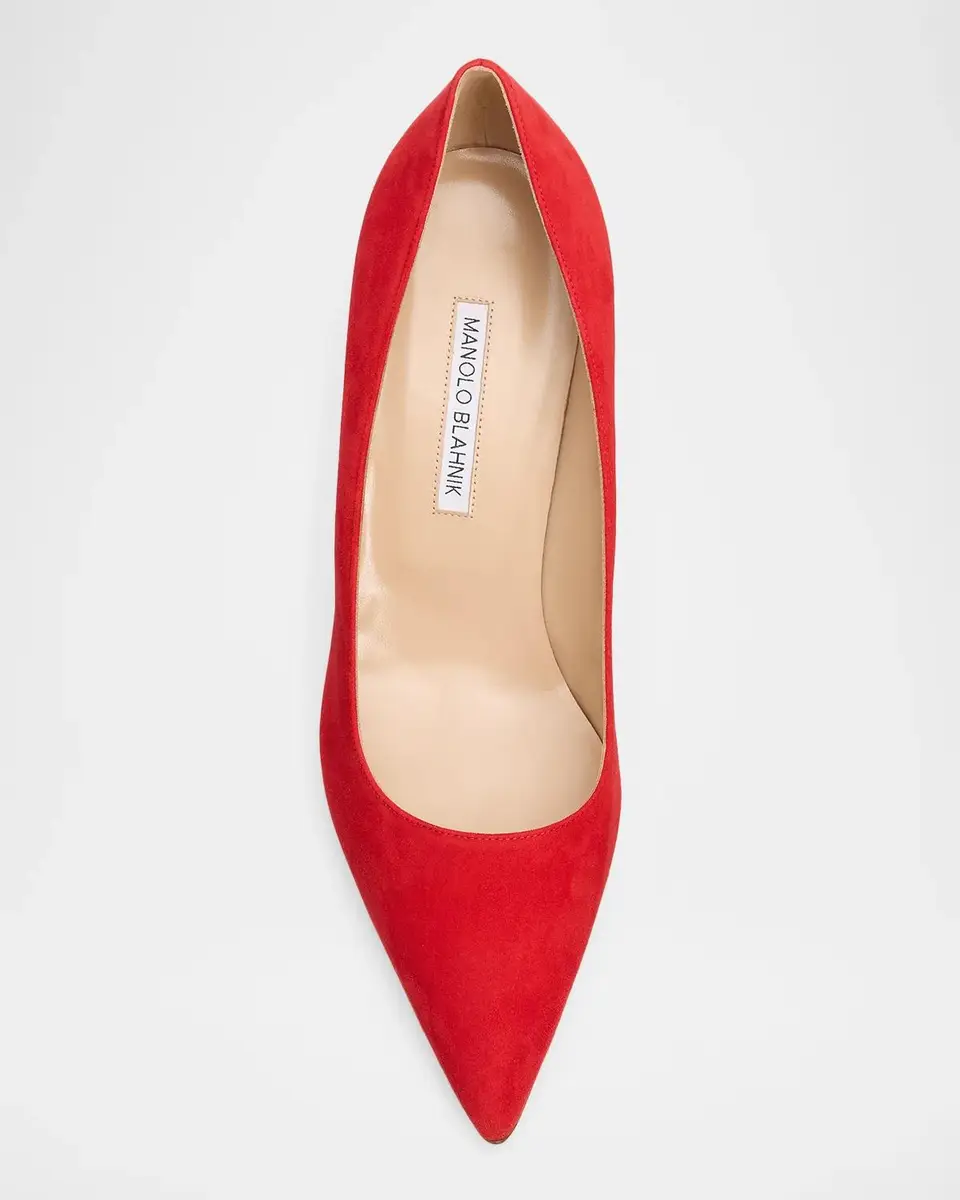 Manolo Blahnik 70mm BB Pick Suede Pumps | Thumbnail 4 Manolo Blahnik 70mm BB Pick Suede Pumps | Thumbnail 4