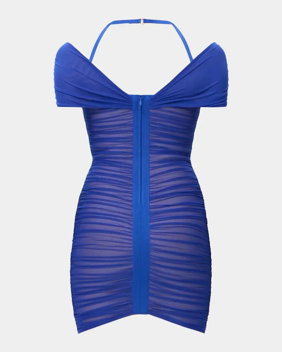 Hervé Léger The Linda Ruched Halter Mini Dress | Thumbnail 6 Hervé Léger The Linda Ruched Halter Mini Dress | Thumbnail 6