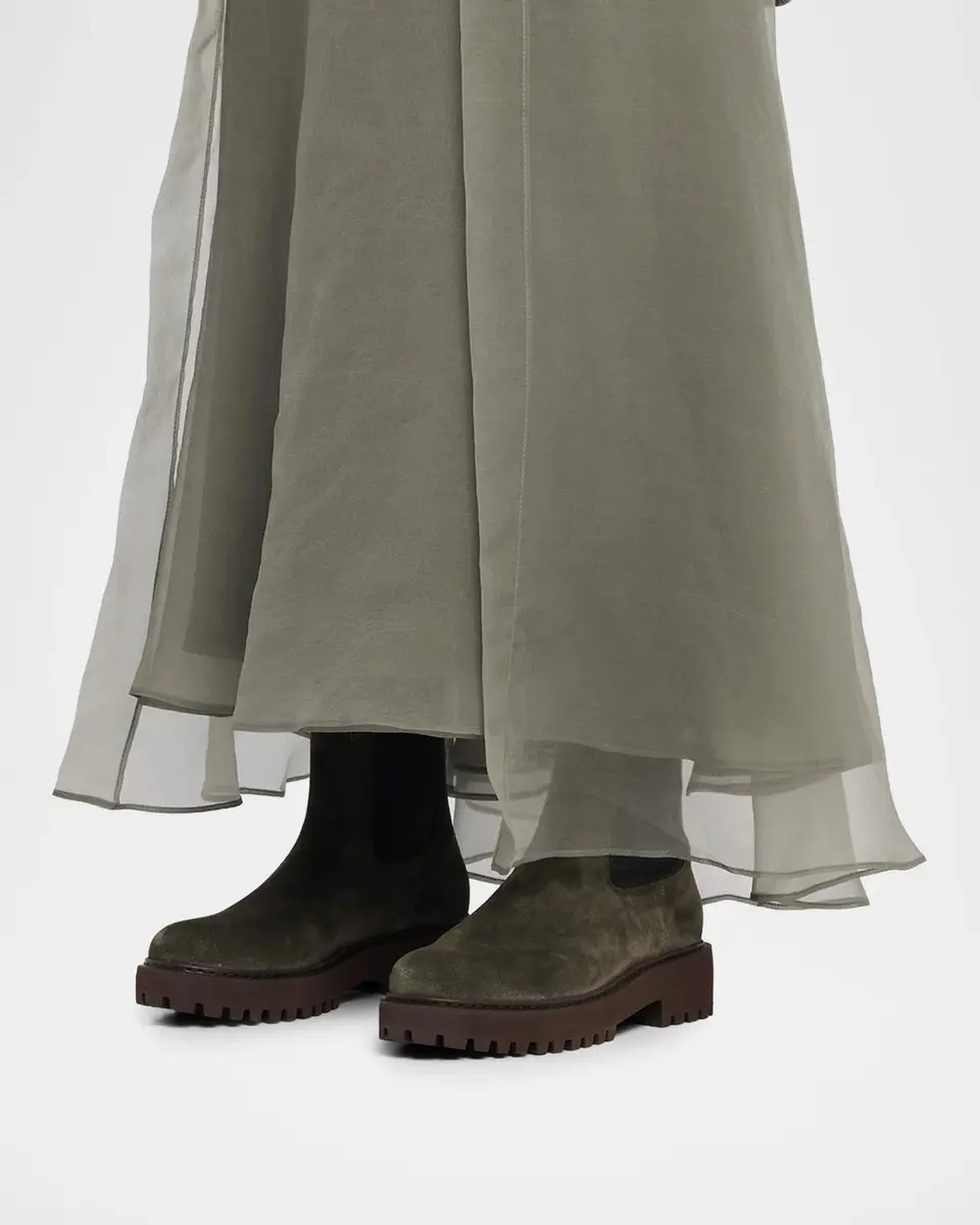 Brunello Cucinelli Suede Combat Boots | Thumbnail 2 Brunello Cucinelli Suede Combat Boots | Thumbnail 2