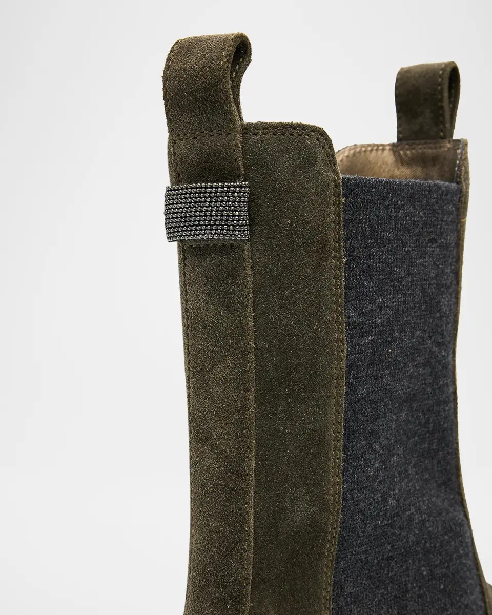 Brunello Cucinelli Suede Combat Boots | Thumbnail 5 Brunello Cucinelli Suede Combat Boots | Thumbnail 5