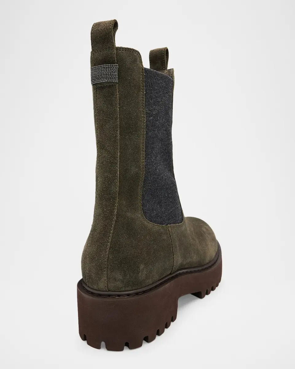 Brunello Cucinelli Suede Combat Boots | Thumbnail 7 Brunello Cucinelli Suede Combat Boots | Thumbnail 7