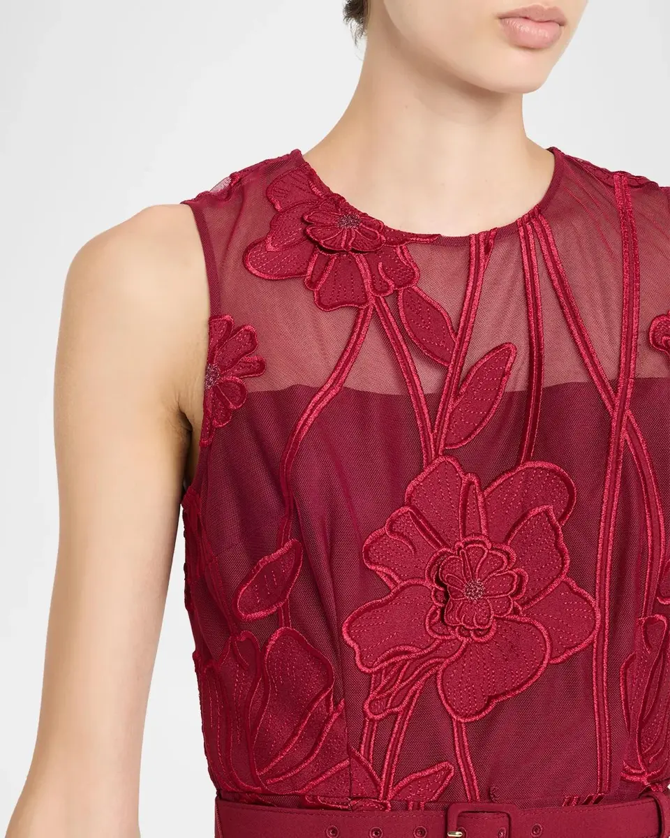 Milly Anna Grand Fleur Sleeveless Evening Dress | Thumbnail 5 Milly Anna Grand Fleur Sleeveless Evening Dress | Thumbnail 5