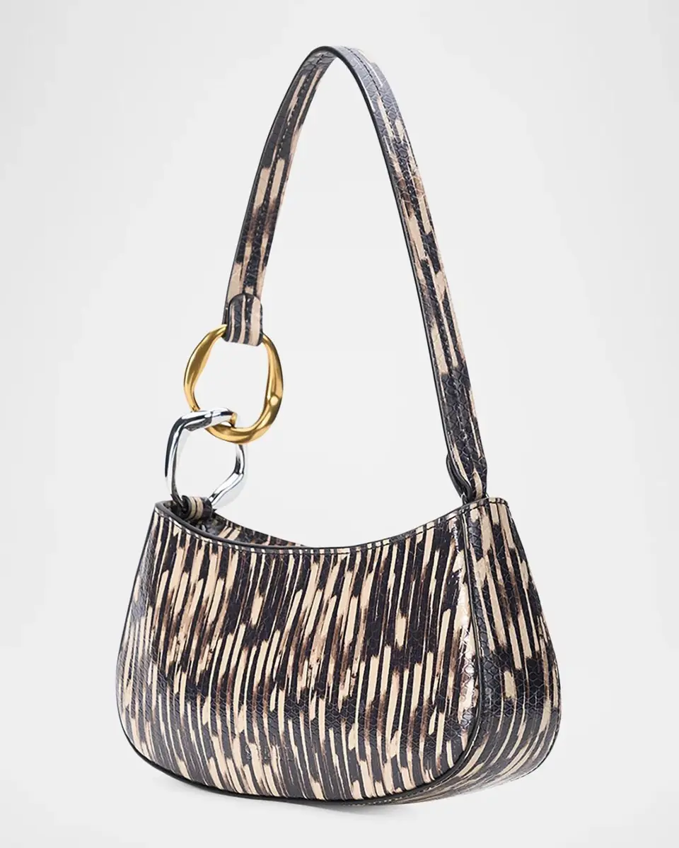 Staud Ollie Printed Embossed Leather Shoulder Bag | Thumbnail 2