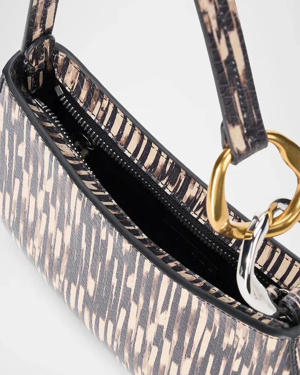 Staud Ollie Printed Embossed Leather Shoulder Bag | Thumbnail 3