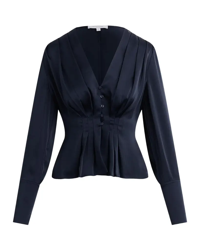 Favorite Daughter The Romance Satin Pleated Top