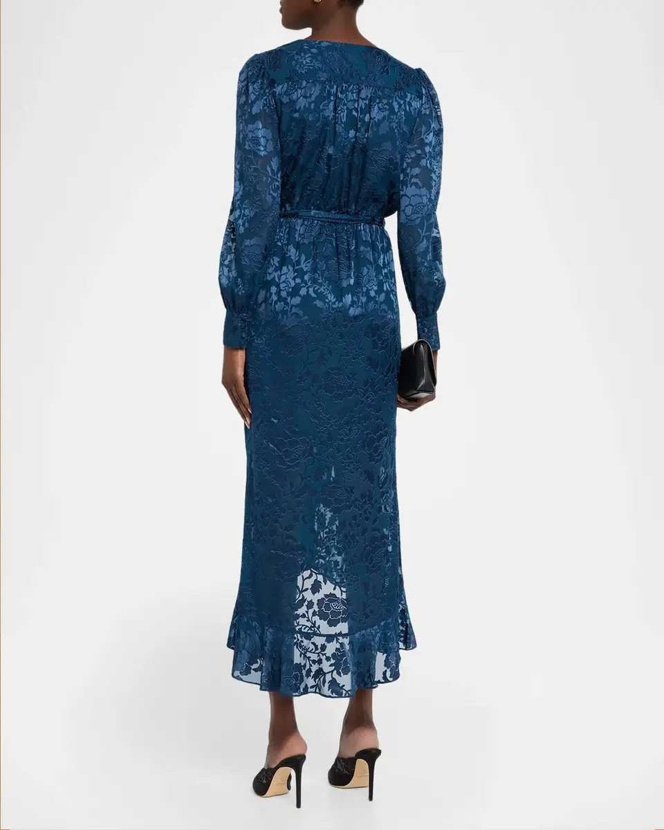 Generation Love Adelia Floral Jacquard Wrap Dress | Thumbnail 3