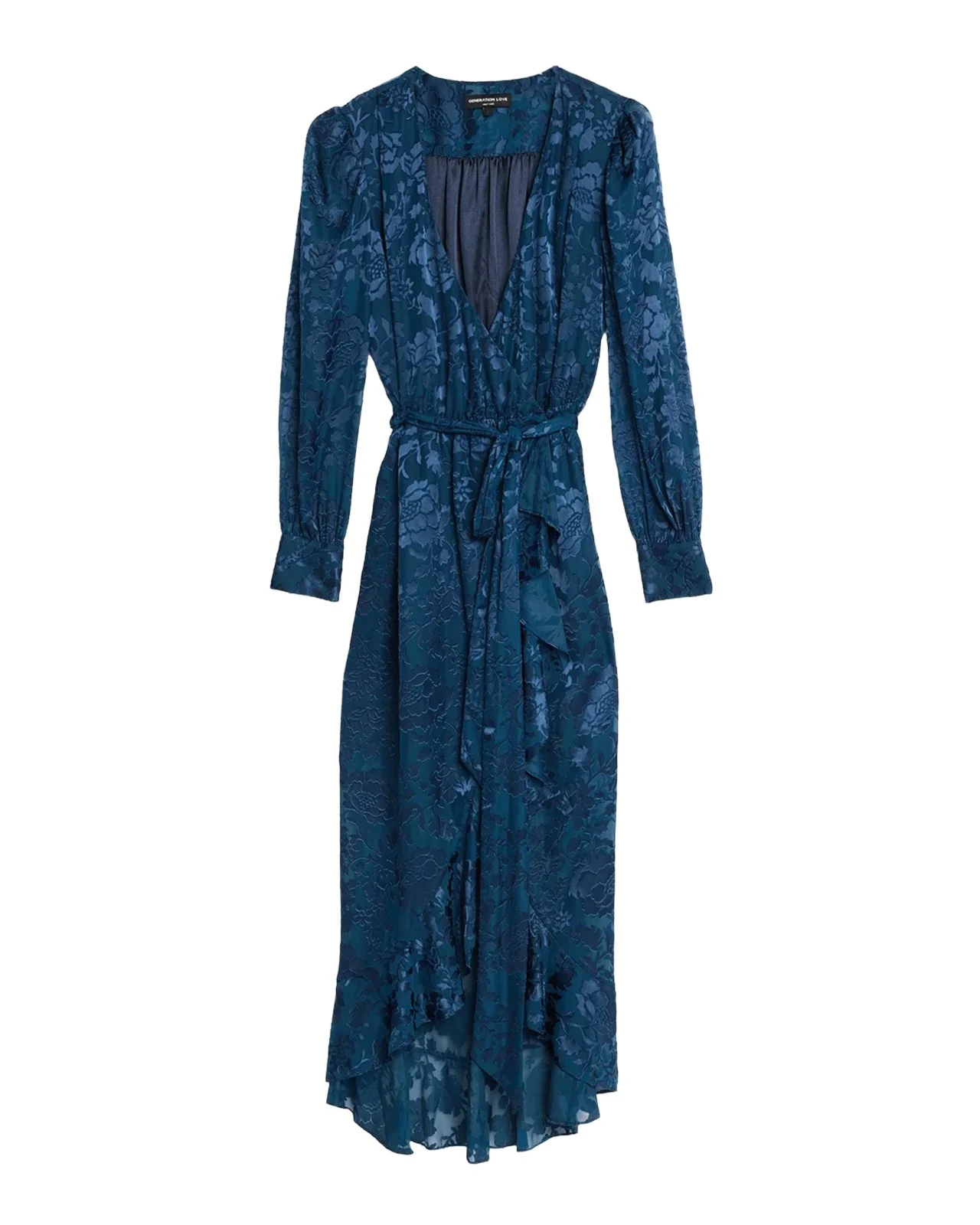 Generation Love Adelia Floral Jacquard Wrap Dress