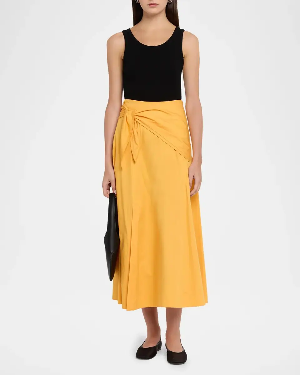 Vince Scarf-Tie Midi Skirt | Thumbnail 2