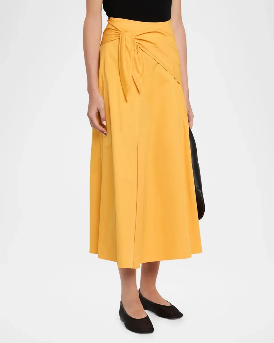 Vince Scarf-Tie Midi Skirt | Thumbnail 4