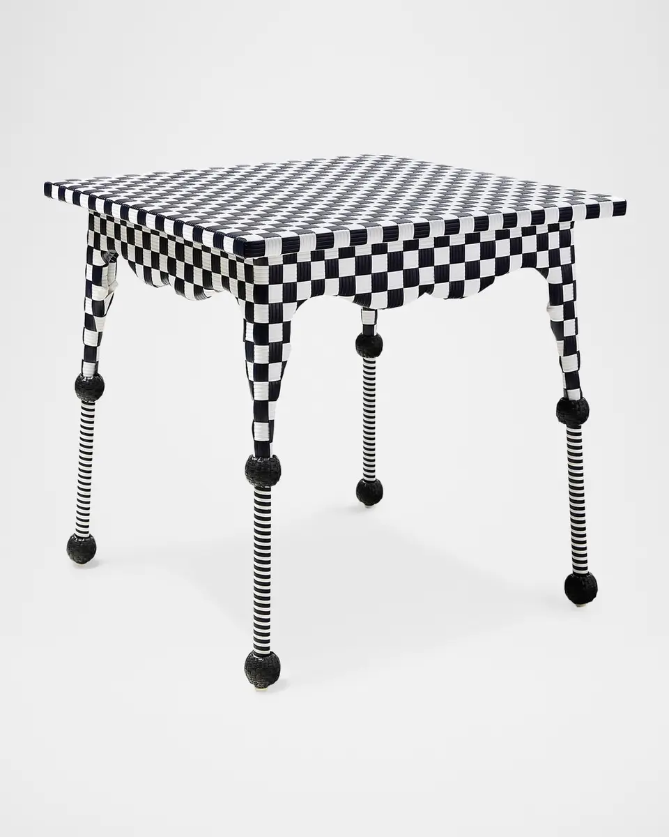 MacKenzie-Childs Gambit Check Outdoor Patio Dining Table | Thumbnail 2 MacKenzie-Childs Gambit Check Outdoor Patio Dining Table | Thumbnail 2