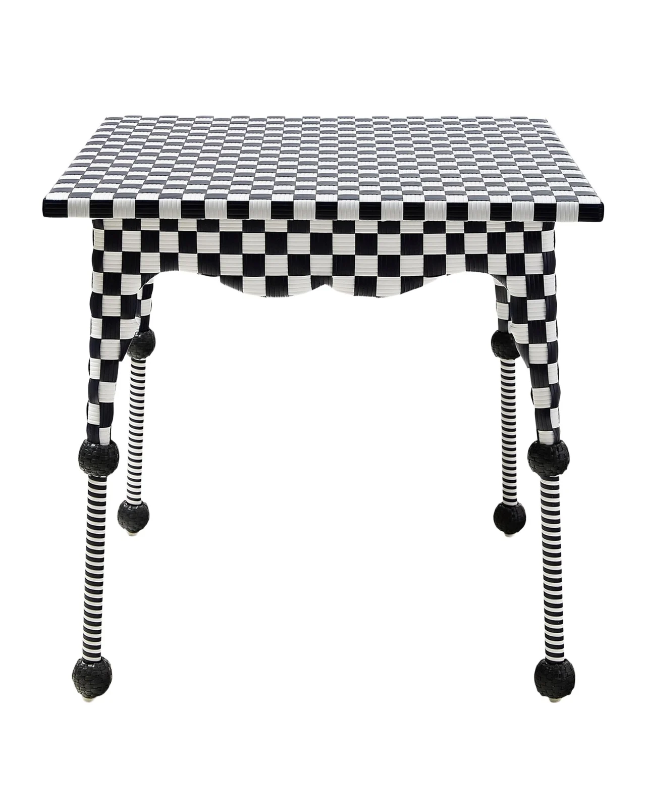 MacKenzie-Childs Gambit Check Outdoor Patio Dining Table
