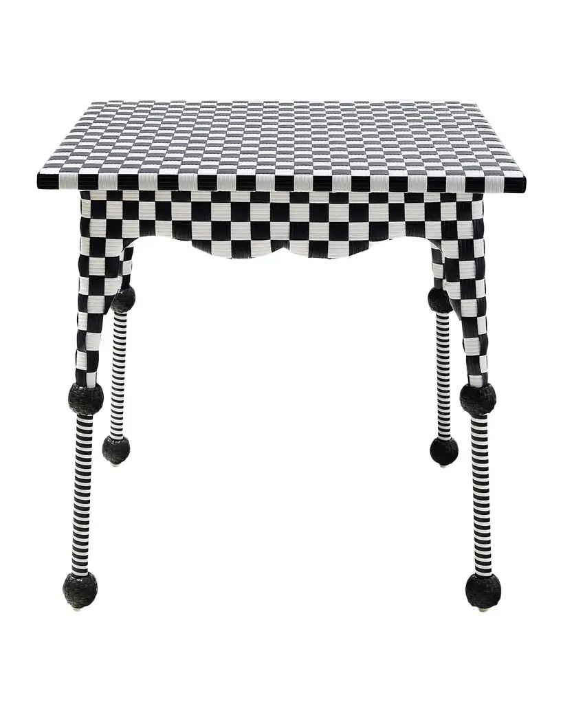MacKenzie-Childs Gambit Check Outdoor Patio Dining Table