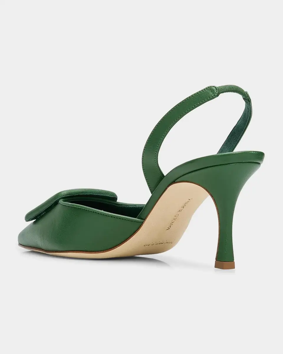 Manolo Blahnik Maysli 70MM Slingback Pumps | Thumbnail 4