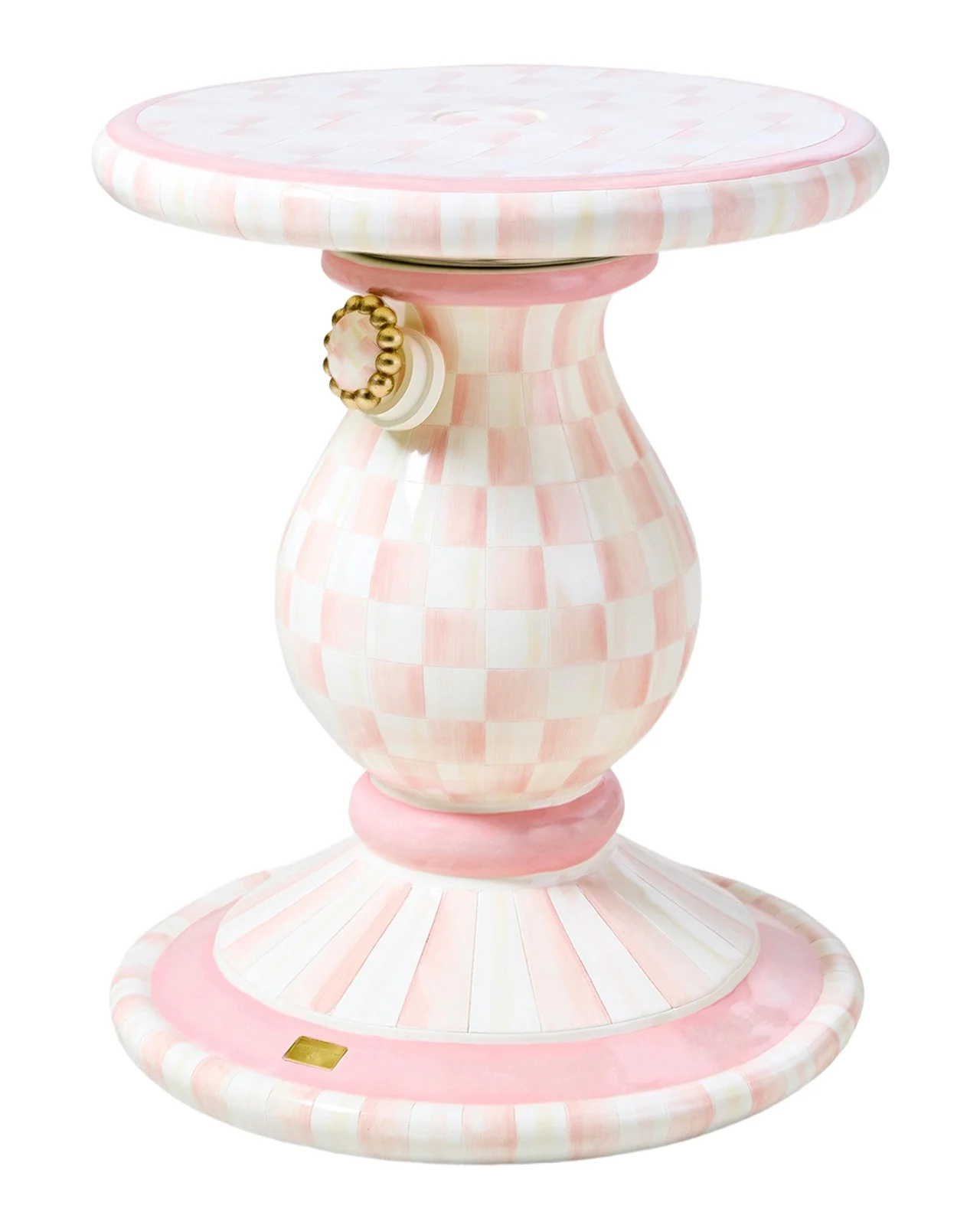 MacKenzie-Childs Outdoor Rosy Umbrella Stand Side Table