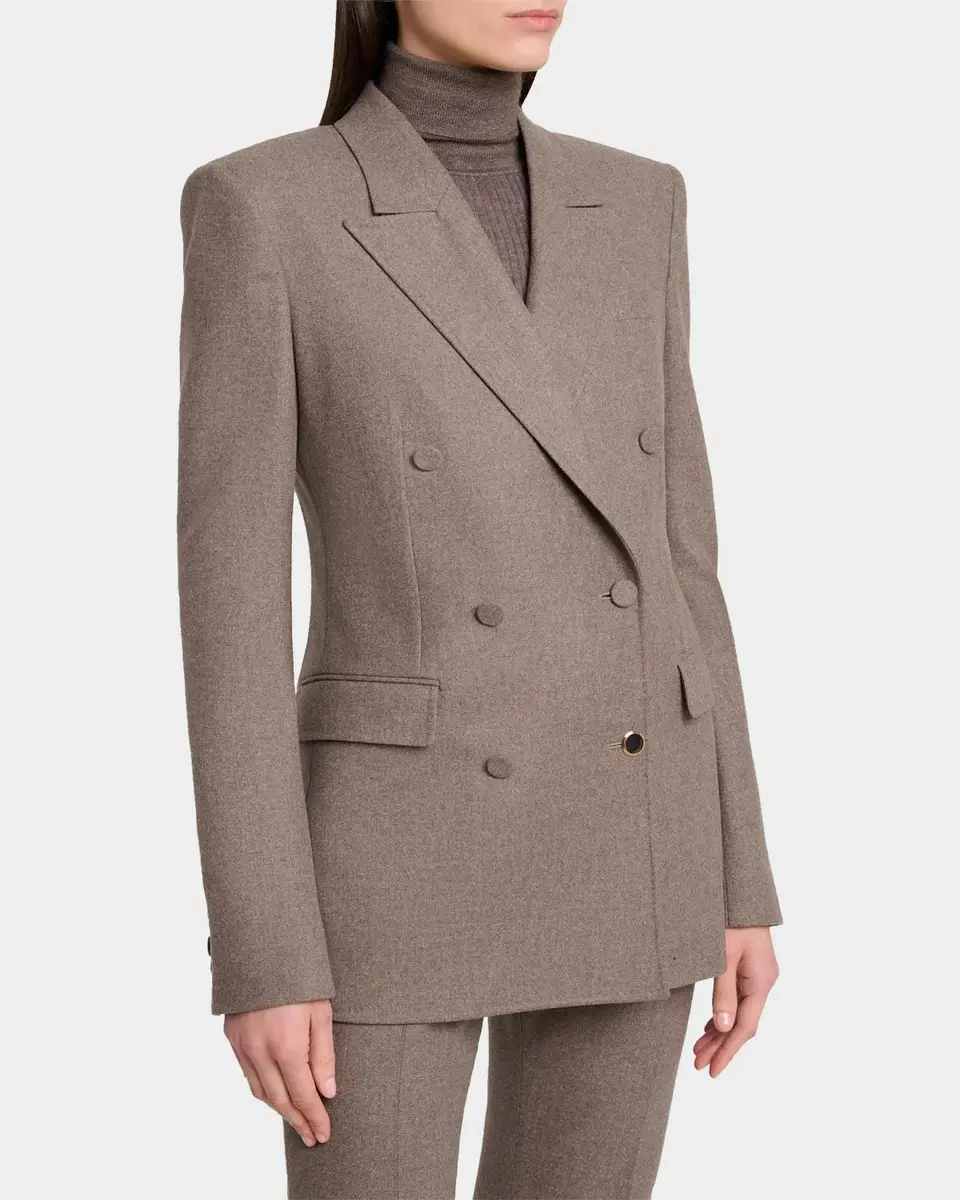 Gabriela Hearst Gavin Wool-Cashmere Flannel Double-Breasted Blazer Jacket | Thumbnail 4 Gabriela Hearst Gavin Wool-Cashmere Flannel Double-Breasted Blazer Jacket | Thumbnail 4