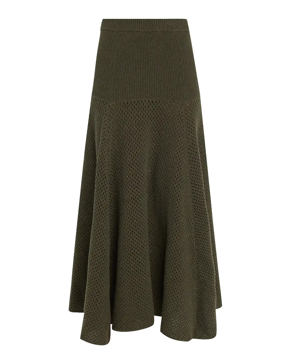 Ulla Johnson Lucia Wool Open Knit Midi Skirt | Thumbnail 2