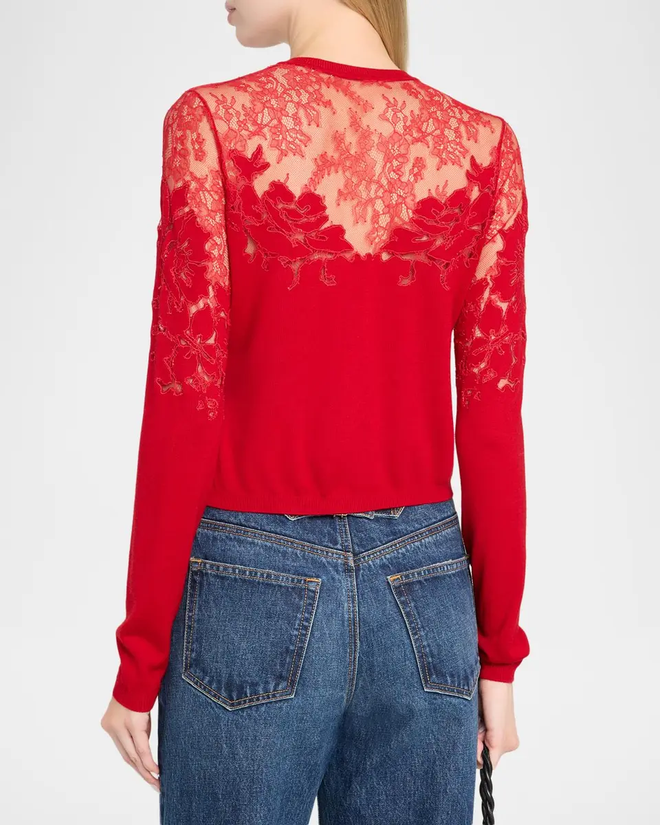 Ulla Johnson Talia Lace Wool Cardigan | Thumbnail 3