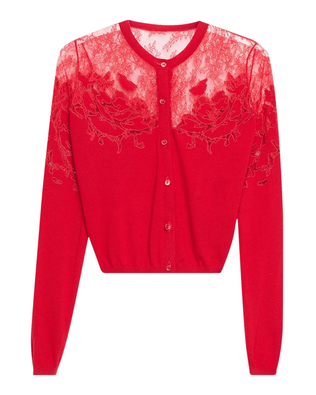 Talia Lace Wool Cardigan