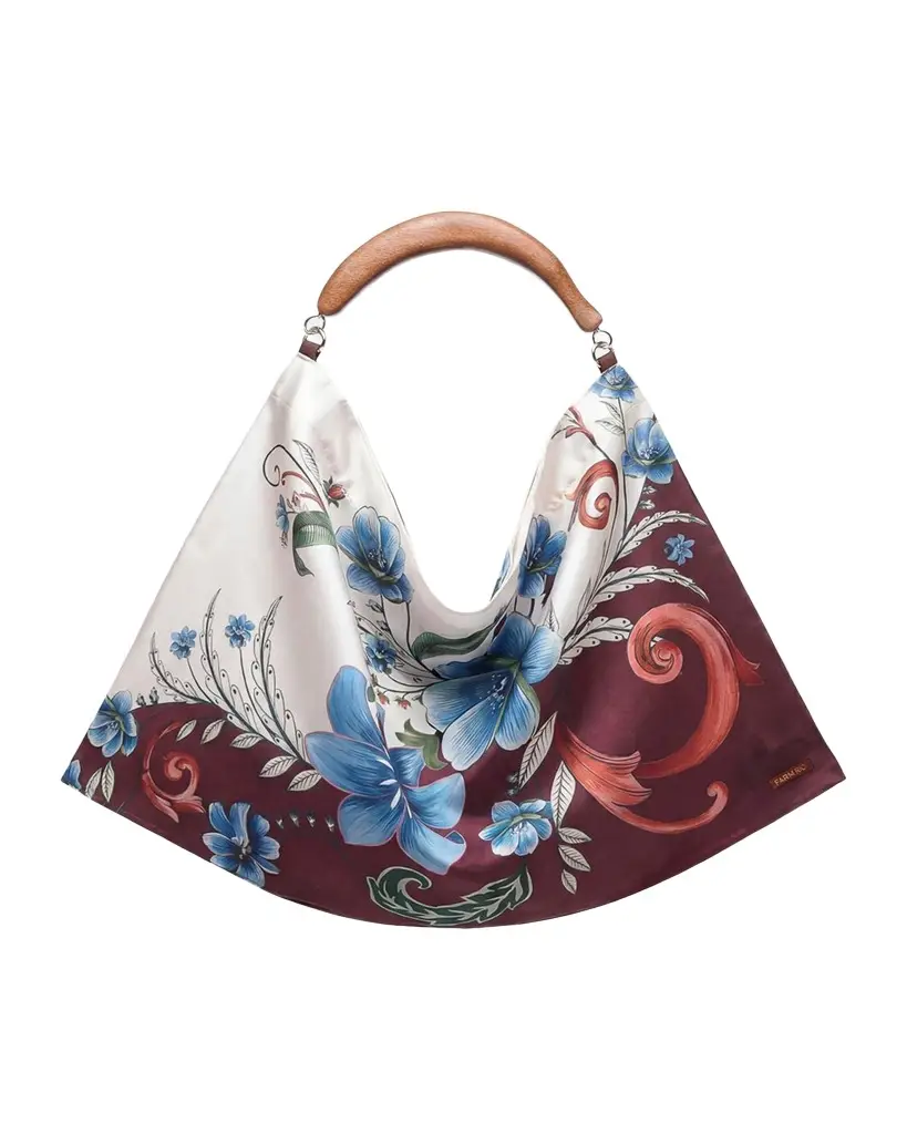 Floral-Print Scarf Hobo Bag Floral-Print Scarf Hobo Bag