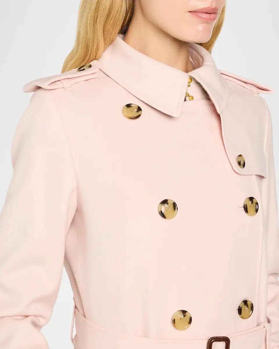Burberry Kensington Double-Breasted Trench Coat in Brushed Cashmere | Thumbnail 5