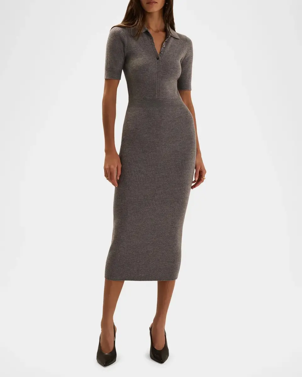Favorite Daughter The Hard To Get Wool Midi Dress | Thumbnail 2 Favorite Daughter The Hard To Get Wool Midi Dress | Thumbnail 2