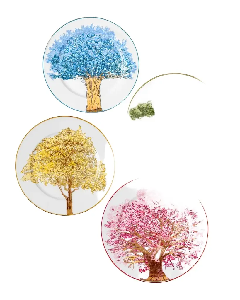 Tania Bulhoes 4-Piece Botanical Plate Set