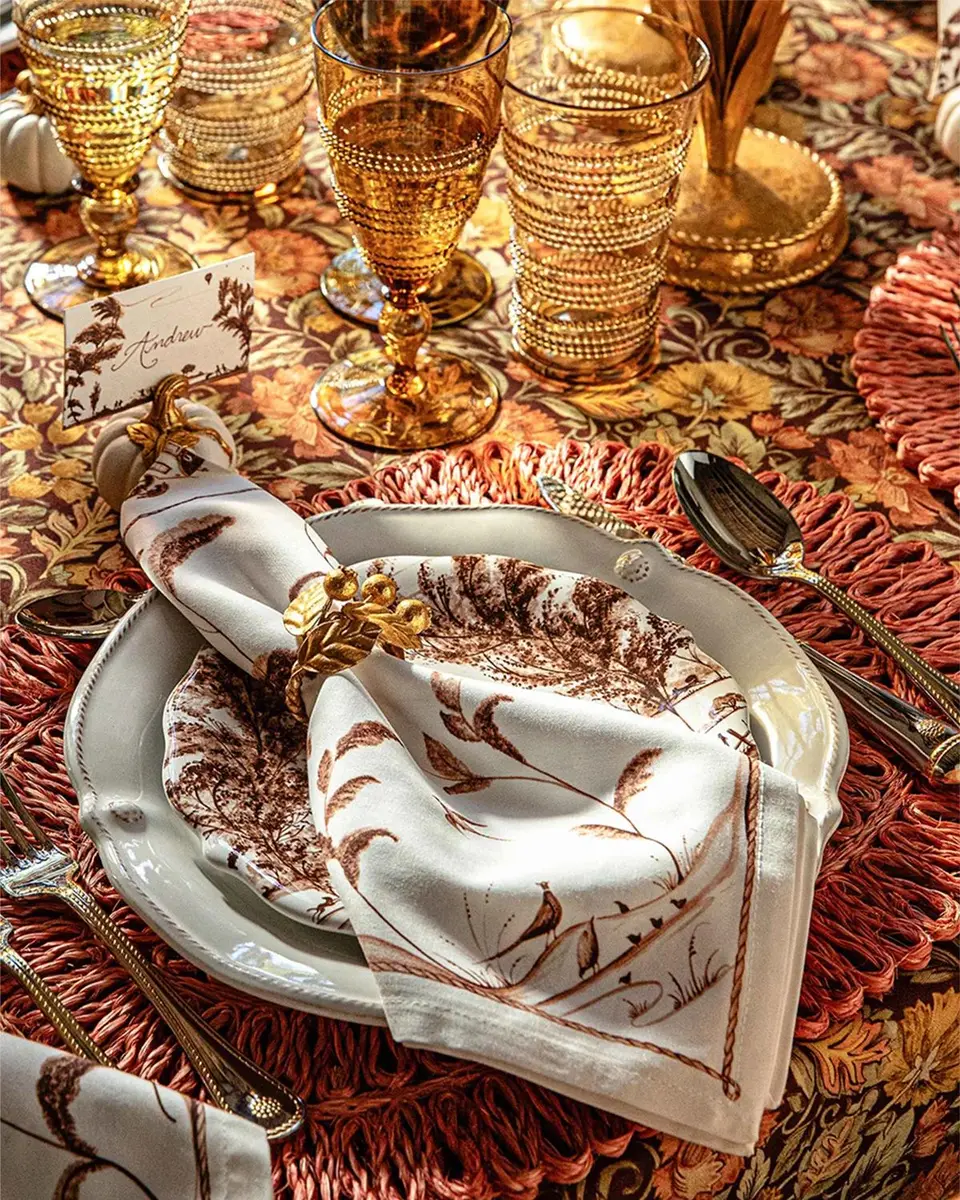 Juliska Country Estate Harvest Sepia Napkins, Set of 4 | Thumbnail 5 Juliska Country Estate Harvest Sepia Napkins, Set of 4 | Thumbnail 5