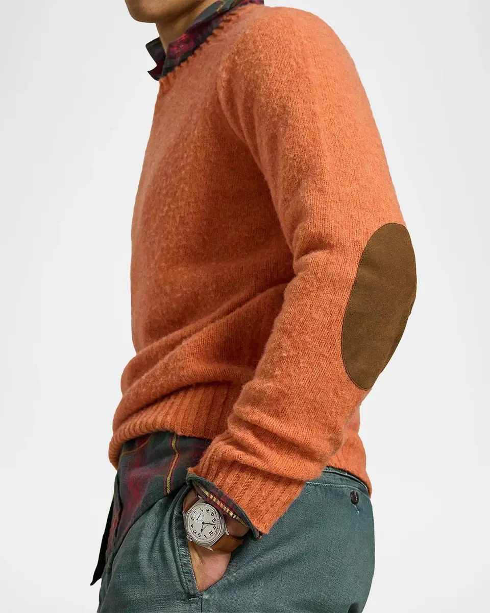 Polo Ralph Lauren Men's Suede-Patch Wool-Cashmere Sweater | Thumbnail 5