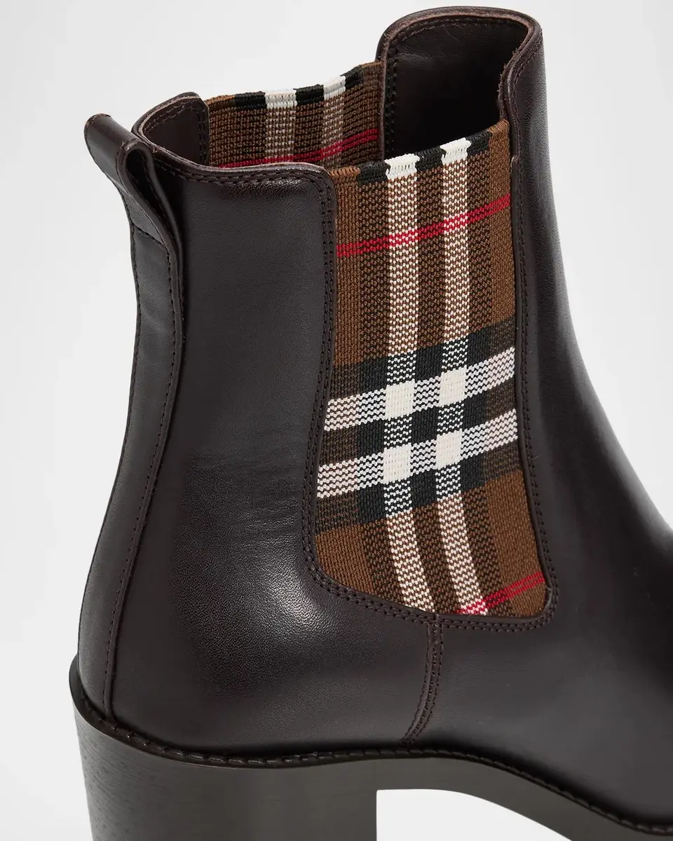 Burberry 70mm Hampstead Leather Chelsea Booties | Thumbnail 3 Burberry 70mm Hampstead Leather Chelsea Booties | Thumbnail 3
