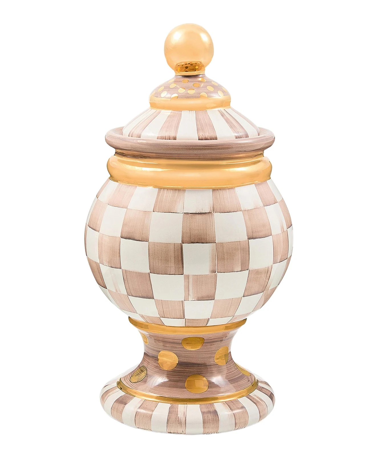 MacKenzie-Childs Check Ceramic Storage Container