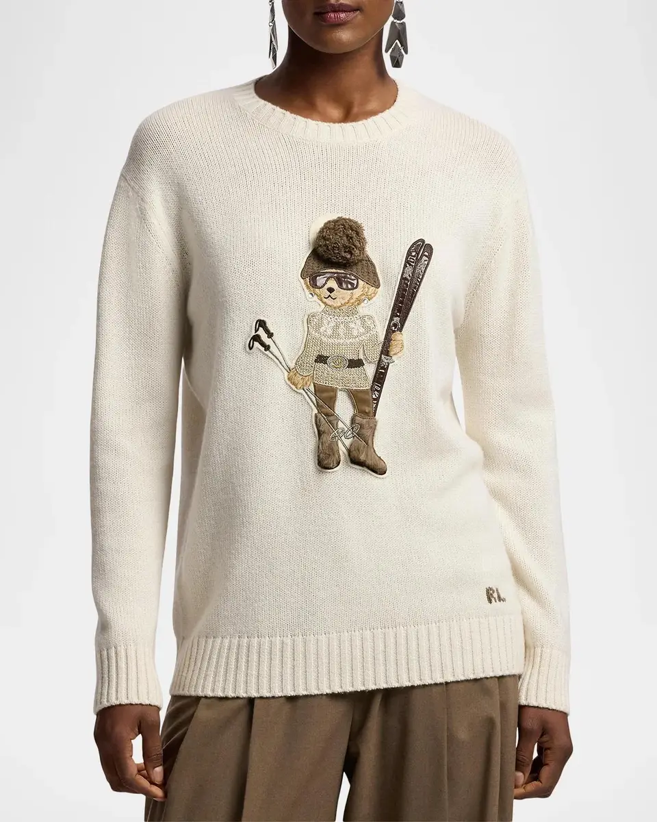 Ralph Lauren Collection Holiday Polo Bear Cashmere Sweater | Thumbnail 4 Ralph Lauren Collection Holiday Polo Bear Cashmere Sweater | Thumbnail 4