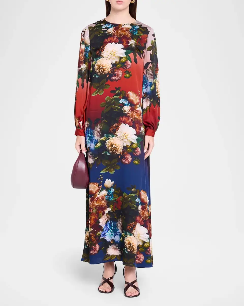 Elie Tahari Renata Floral Silk-Blend Maxi Dress | Thumbnail 2 Elie Tahari Renata Floral Silk-Blend Maxi Dress | Thumbnail 2