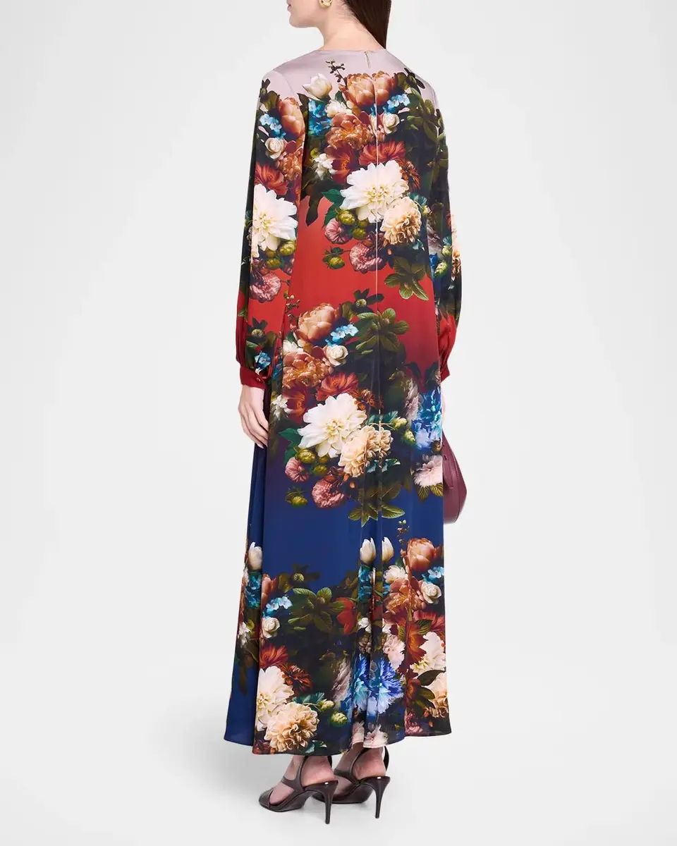 Elie Tahari Renata Floral Silk-Blend Maxi Dress | Thumbnail 3 Elie Tahari Renata Floral Silk-Blend Maxi Dress | Thumbnail 3