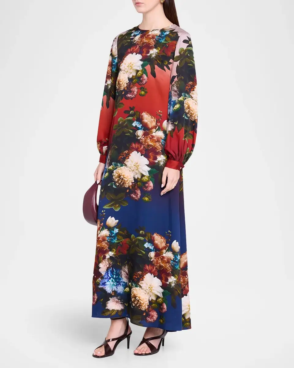 Elie Tahari Renata Floral Silk-Blend Maxi Dress | Thumbnail 4 Elie Tahari Renata Floral Silk-Blend Maxi Dress | Thumbnail 4