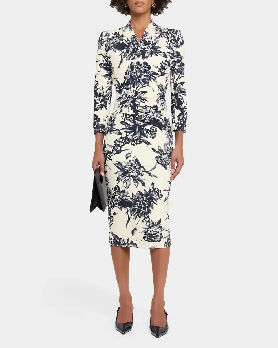 Chiara Boni La Petite Robe Demei Floral Pencil Midi Dress | Thumbnail 2 Chiara Boni La Petite Robe Demei Floral Pencil Midi Dress | Thumbnail 2