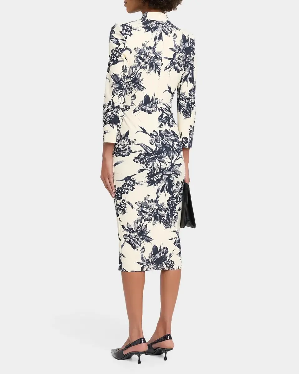 Chiara Boni La Petite Robe Demei Floral Pencil Midi Dress | Thumbnail 3 Chiara Boni La Petite Robe Demei Floral Pencil Midi Dress | Thumbnail 3