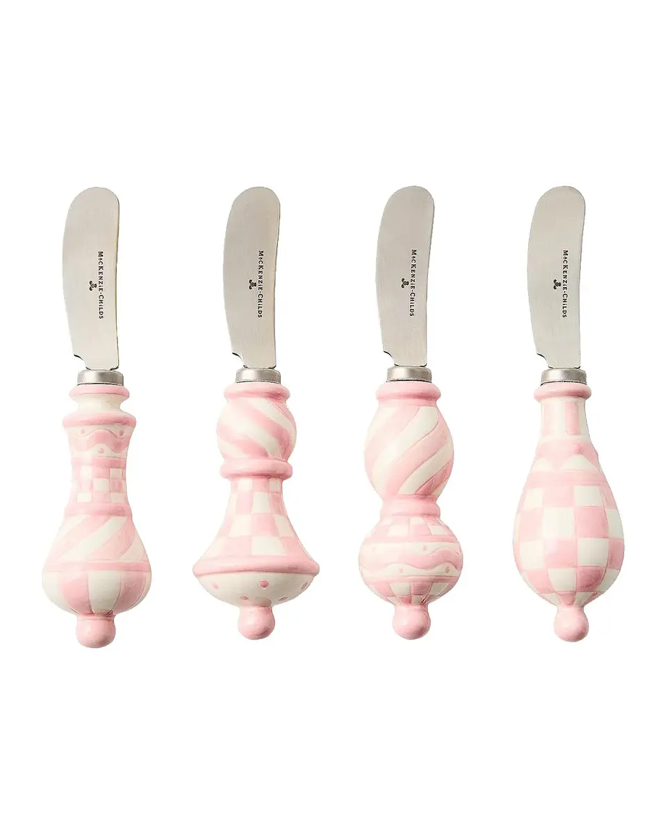 MacKenzie-Childs 4-Piece Check Ceramic Spreader Set | Thumbnail 3 MacKenzie-Childs 4-Piece Check Ceramic Spreader Set | Thumbnail 3