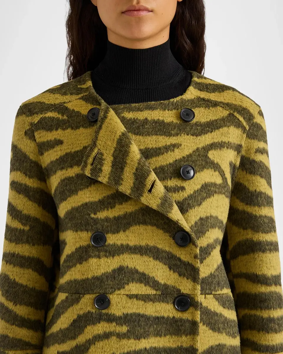 Proenza Schouler White Label Courtney Zebra Wool-Cashmere Jacket | Thumbnail 4 Proenza Schouler White Label Courtney Zebra Wool-Cashmere Jacket | Thumbnail 4