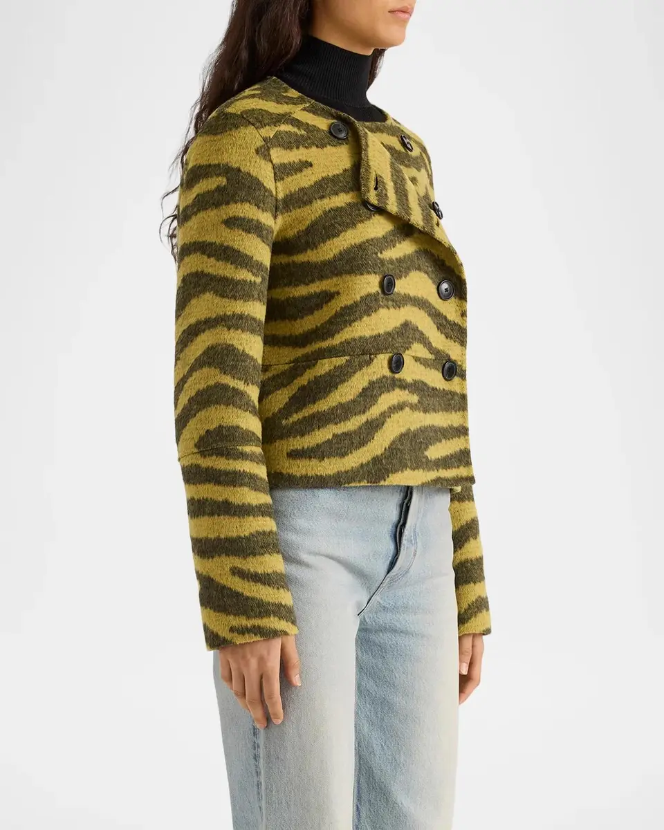 Proenza Schouler White Label Courtney Zebra Wool-Cashmere Jacket | Thumbnail 5 Proenza Schouler White Label Courtney Zebra Wool-Cashmere Jacket | Thumbnail 5