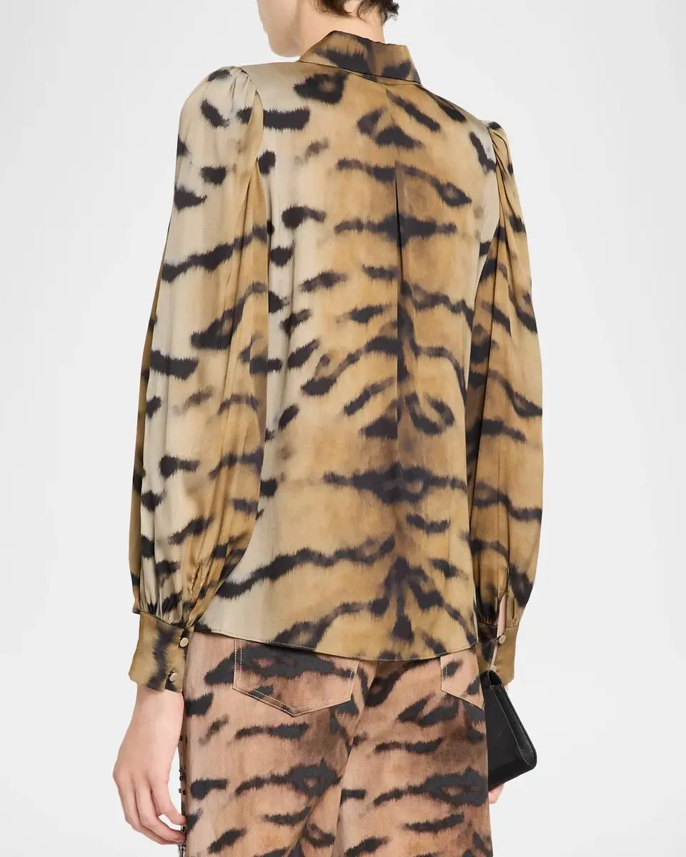 Kobi Halperin Davis Animal-Print Silk-Blend Blouse | Thumbnail 3 Kobi Halperin Davis Animal-Print Silk-Blend Blouse | Thumbnail 3