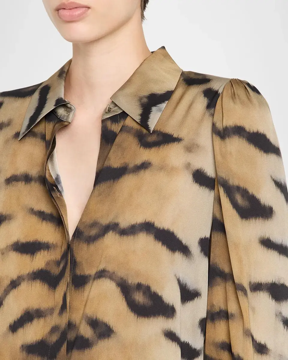Kobi Halperin Davis Animal-Print Silk-Blend Blouse | Thumbnail 5 Kobi Halperin Davis Animal-Print Silk-Blend Blouse | Thumbnail 5