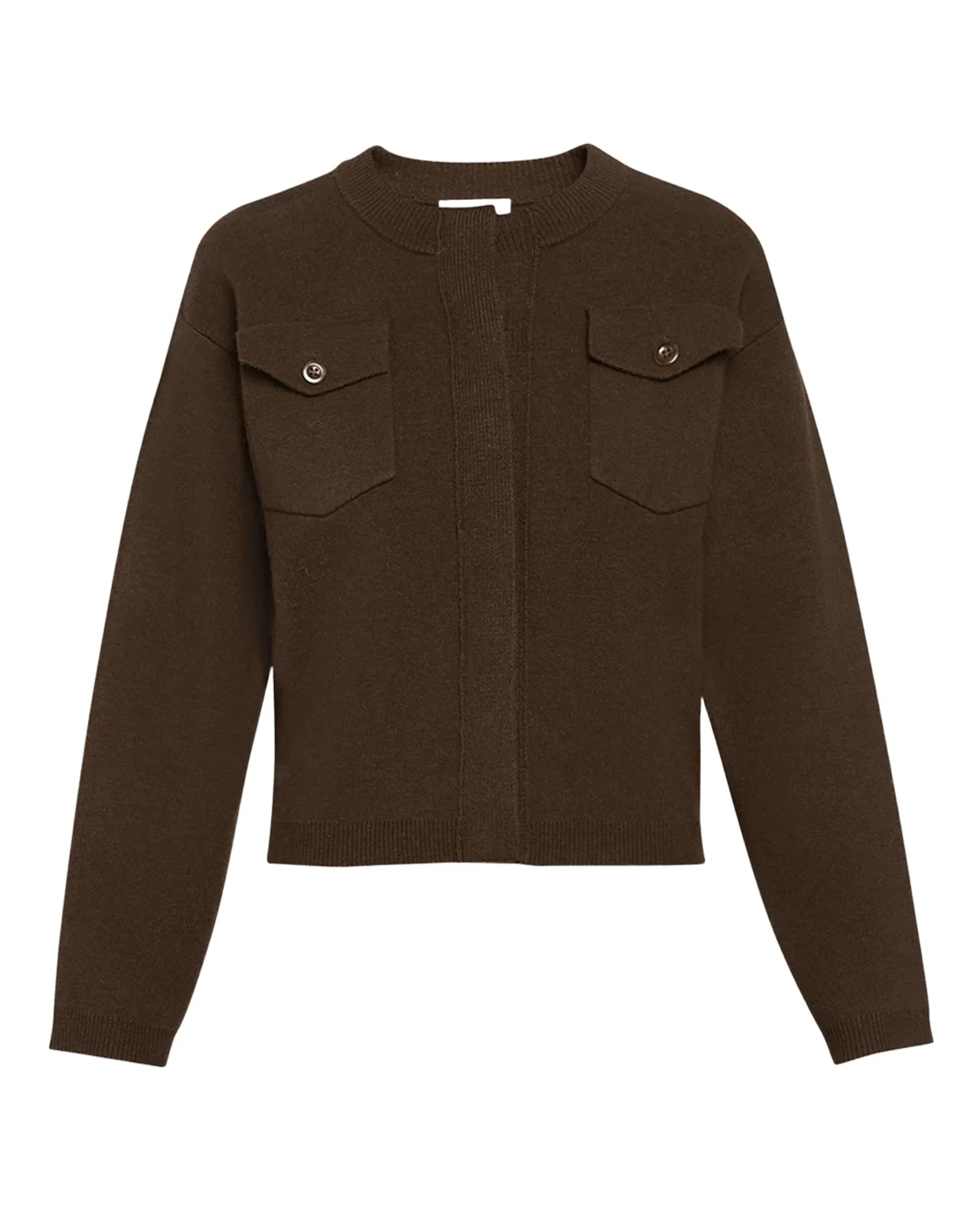 Flap Pocket Wool-Blend Sweater Jacket Flap Pocket Wool-Blend Sweater Jacket